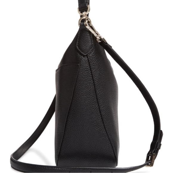 Kate Spade Polly Medium Shoulder Crossbody Black Leather Bag NWT - Picture 8 of 16